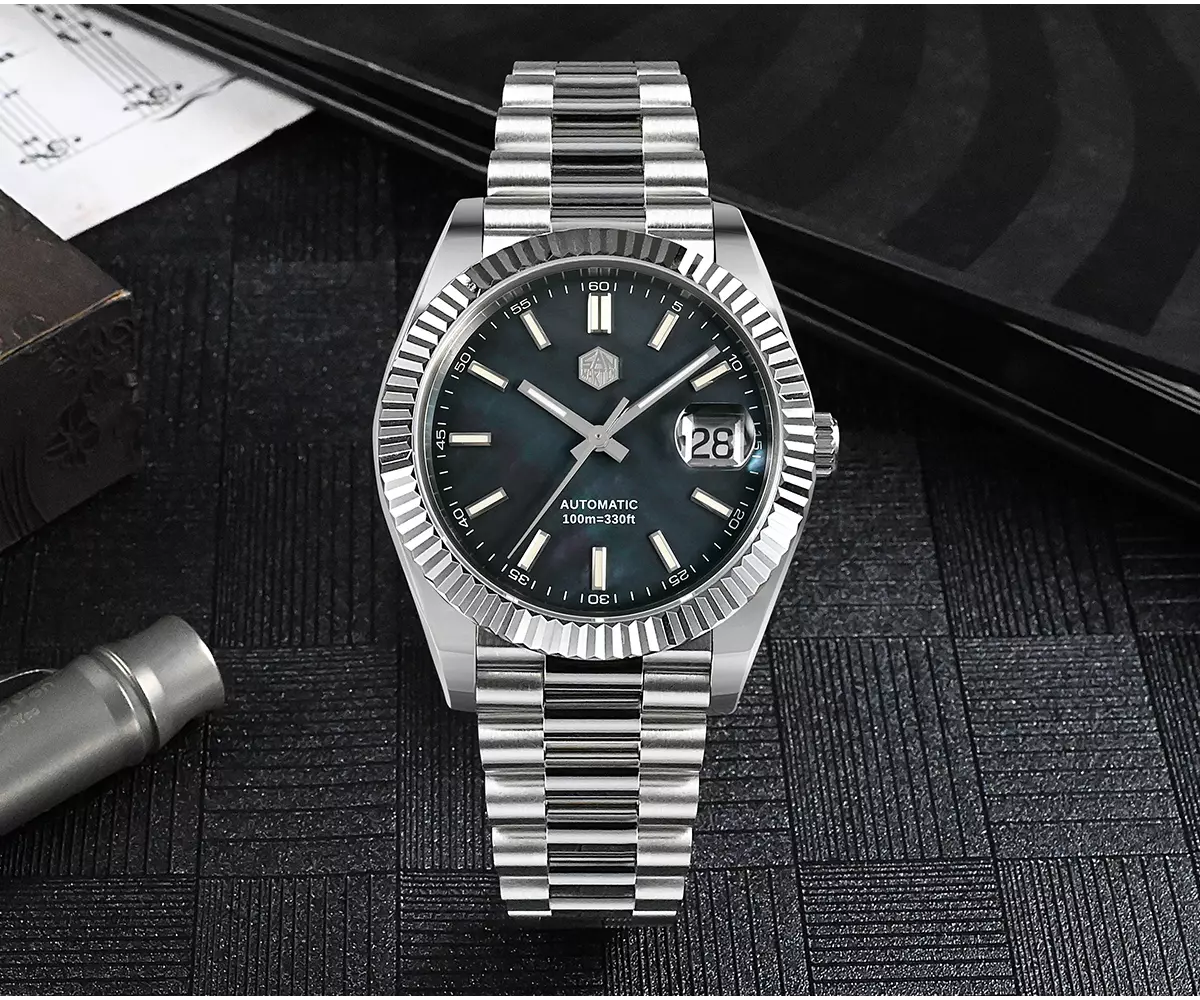 SAN MARTIN 100m waterproof new dress watch mechanical watch SN0059-G V2 -  San Martin Official Store