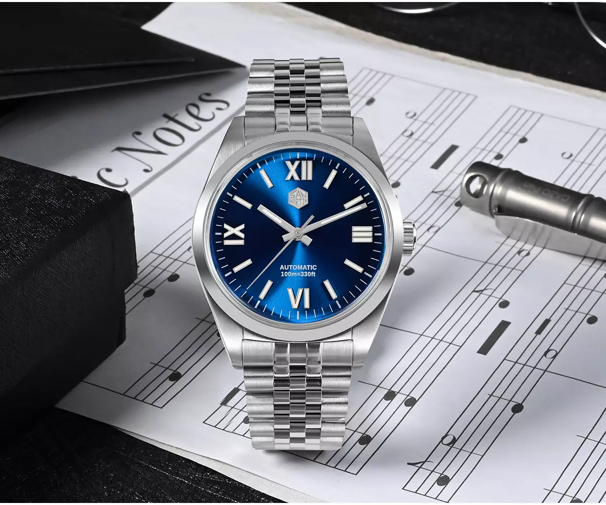 San Martin New 38.5mm Luxury Men Dress Watch YN55 Automatic Mechanical  Watch SN050-G - San Martin Official Store