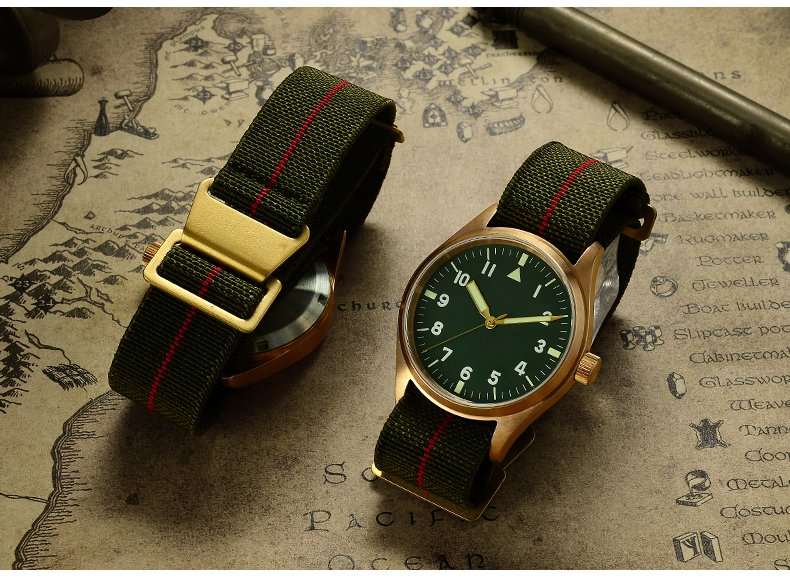 Proxima Men Chronograph Watch 40MM Pilot Watches Manual Mechanical  Wristwatch 100M Waterproof C3 Luminous Sapphire Sport ST1902