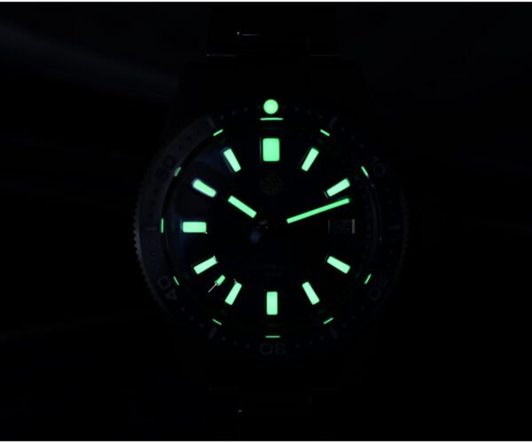 SN007 San Martin Luminous Diving Watch Sapphire crystal SN007-G-V4 With Hexagonal Metal Logo