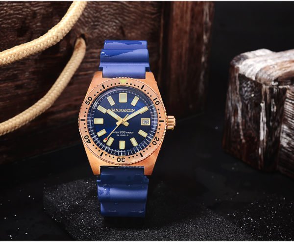 Bronze Watch San Martin Bronze Luminous Diving Watch Sapphire Crystal SN007-Q