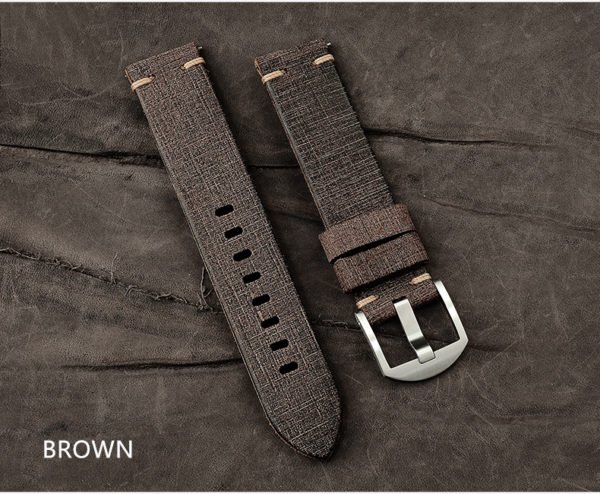 Accessories Textured cloth pattern cowhide strap 20mm pin buckle LS-03
