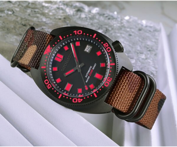 New Arrivals San Martin Diver’s Watch Sapphire Crystal black dial SN0068G-DH