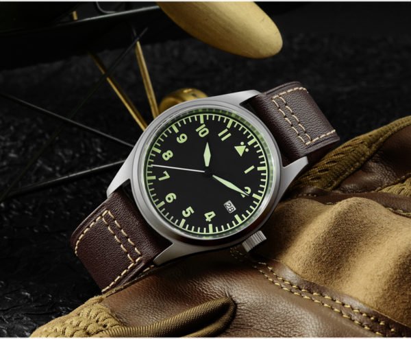 SN030 San Martin Titanium Pilot Watch Luminous Military Watch SN030-T