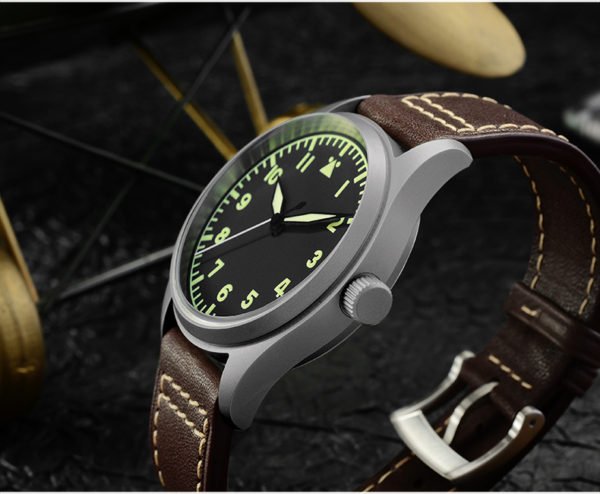On Sale!!! San Martin Titanium Pilot Watch Luminous Military Watch SN030-T