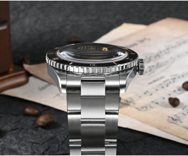 New Arrivals SAN MARTIN mechanical diving watch 200 meters waterproof SN004-G with new 3-link bracelet