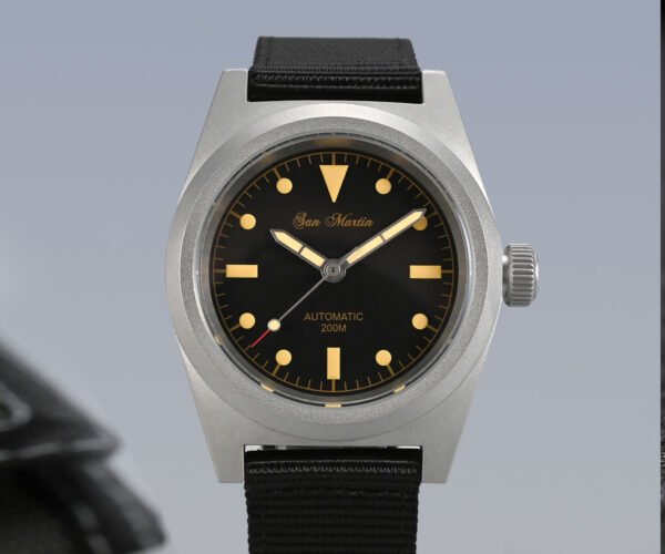 New Arrivals SAN MARTIN mechanical military diving watch 200 meters waterproof SN029-G