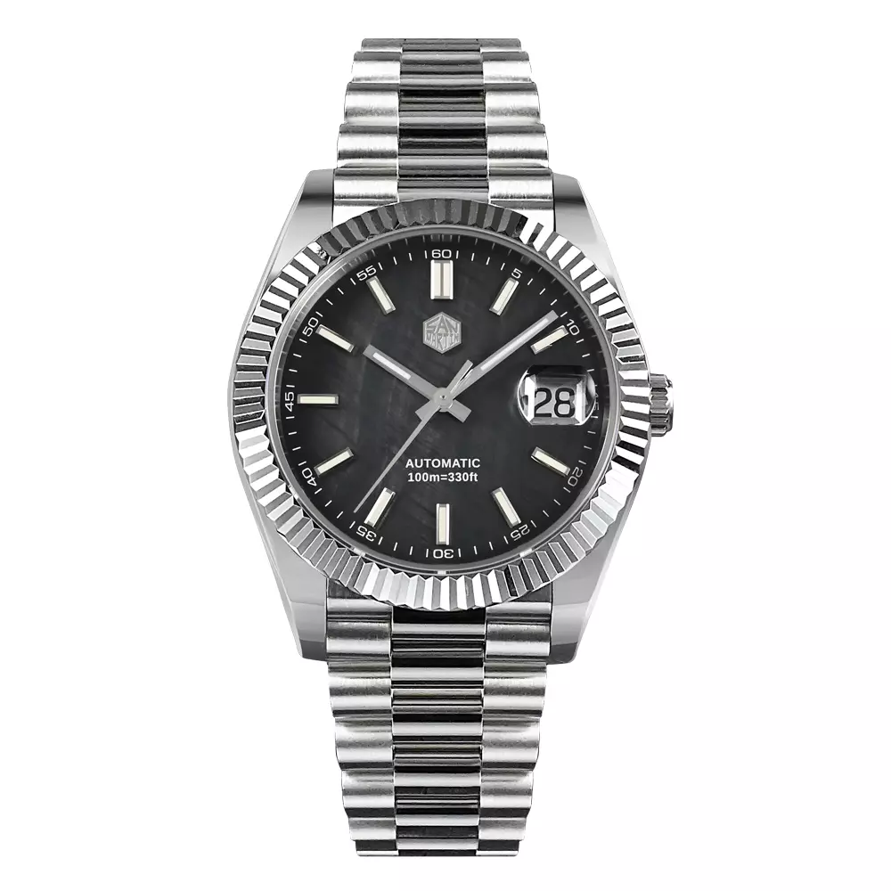 San Martin SN059-G-V2 Black MOP Dial