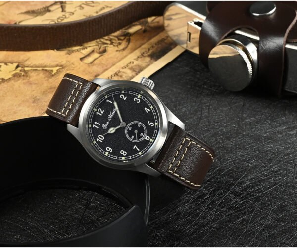 SAN MARTIN 37mm Quartz Military Pilot Watch 100 Meters Waterproof With ...