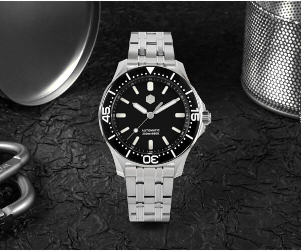 New Arrivals SAN MARTIN Men Diving Watch 41.5mm Automatic Mechanical Wristwatch Sapphire 20Bar Waterproof with YN55 movement SN088-G