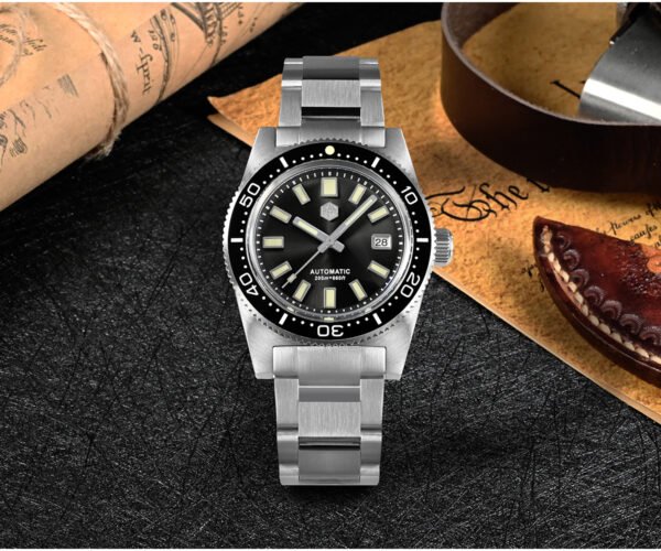 New Arrivals San Martin New 62mas 37mm Diver Watch Automatic Mechanical Watches 20Bar Luminous With PT5000 and SW200 movement SN007-G-X