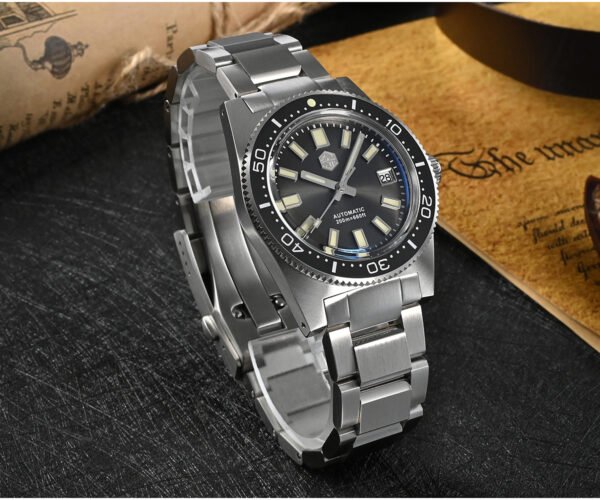 New Arrivals San Martin New 62mas 37mm Diver Watch Automatic Mechanical Watches 20Bar Luminous With PT5000 and SW200 movement SN007-G-X