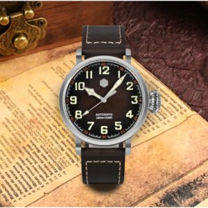 New Arrivals SAN MARTIN 40mm Pilot Watch Military Style Automatic Mechanical Watch with PT5000 and SW200 Movement SN095-G-X