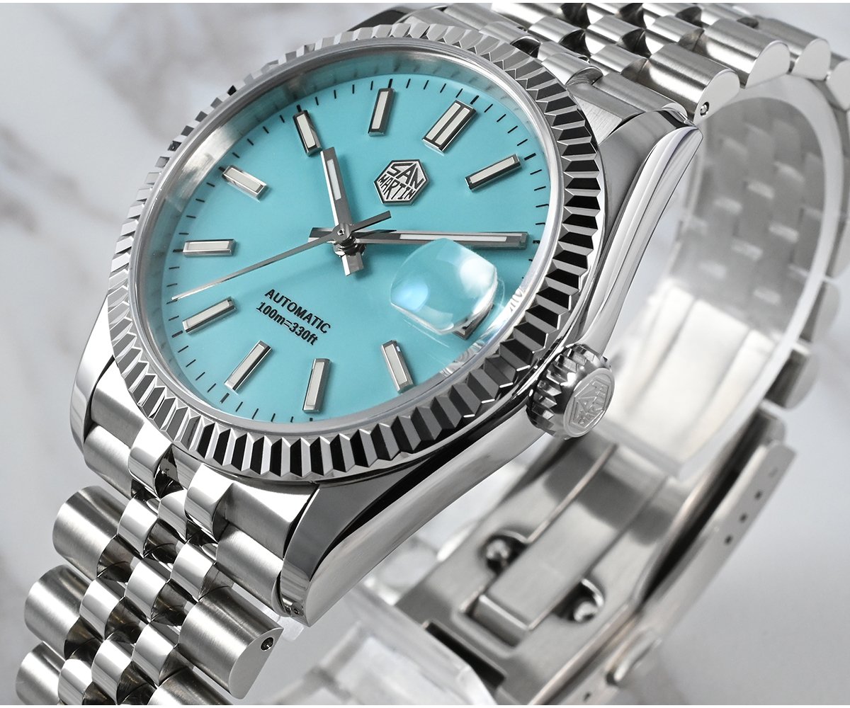 New Arrivals SAN MARTIN 36mm new dress watch 100m waterproof mechanical watch SN0058-G-X