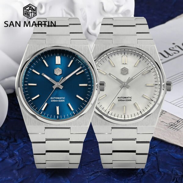 New Arrivals SAN MARTIN 40mm Miyota 9015 Classic Luxury Dress Automatic Mechanical Watch SN023-G
