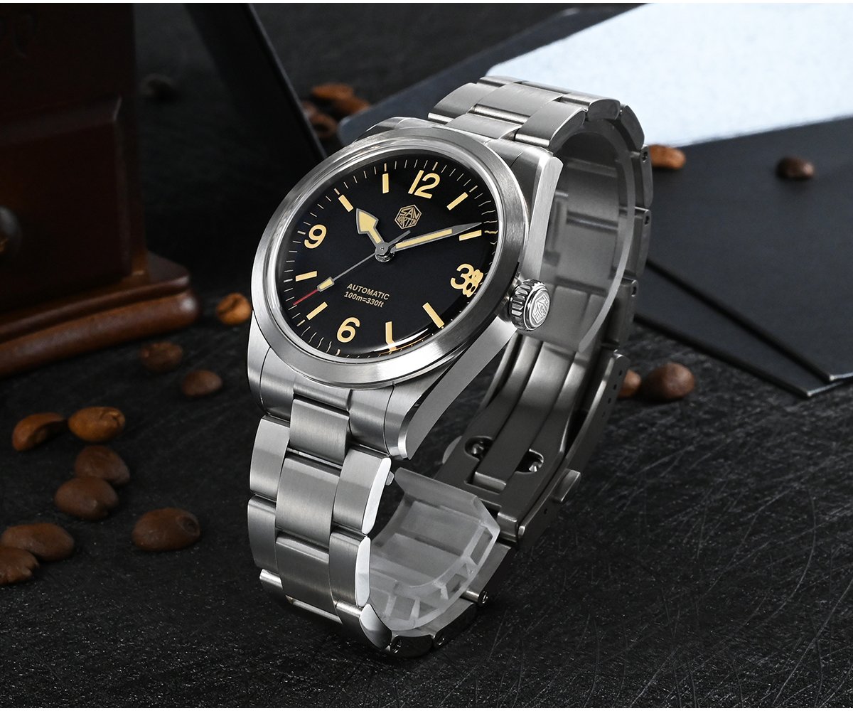 New Arrivals San Martin 38mm Vintage Explore Climbing Series NH35 Automatic Mechanical Watch SN0107-G