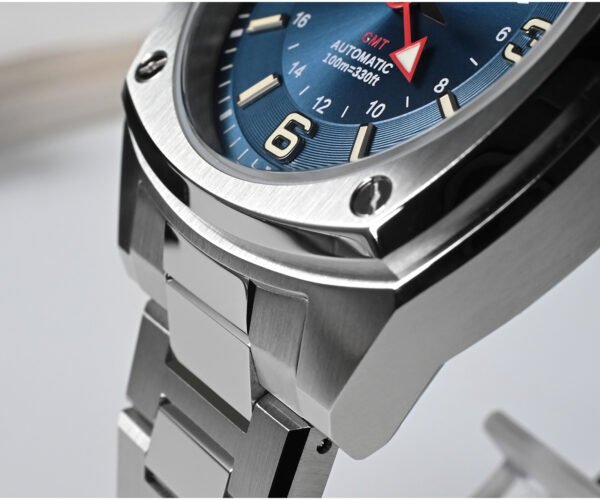 New Arrivals SAN MARTIN New GMT 39.5mm mechanical watch 200 meters waterproof self-design with HANGZHOU 6460 movement SN026-G-C