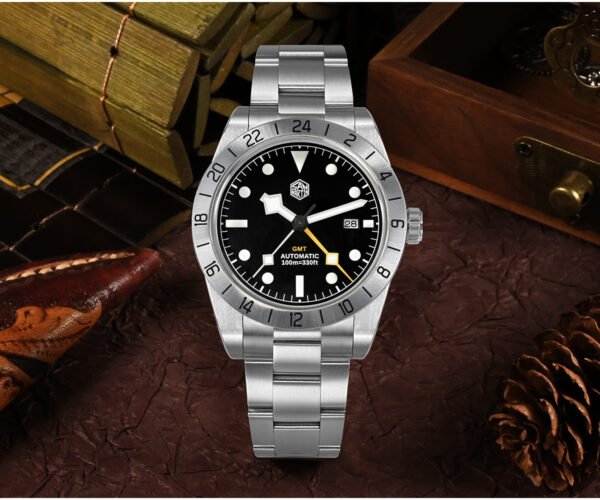 New Arrivals San Martin 39mm BB GMT Mechanical Watch 100M Water Resistant SN0054-G2-GMT New