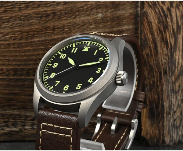 On Sale!!! San Martin Titanium Pilot Watch Luminous Military Watch YN55 movement SN030-T2