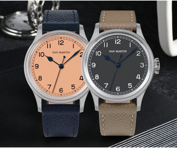 SN0105 San Martin 38.5MM Pilot Style Watch Freckles Dial with NH35 movement 10Bar SN0105-G