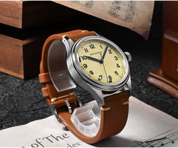 On Sale!!! San Martin STORE 38.5MM Pilot Style Watch with NH35 movement 10Bar SN0108-G