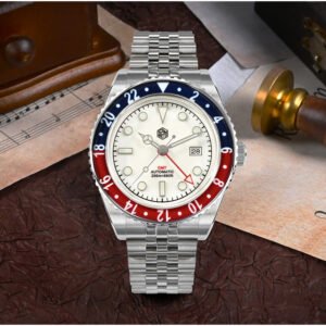 New Arrivals San Martin Watches 40mm GMT Mechanical Watch 200M Water Resistant SN005-GMT-4