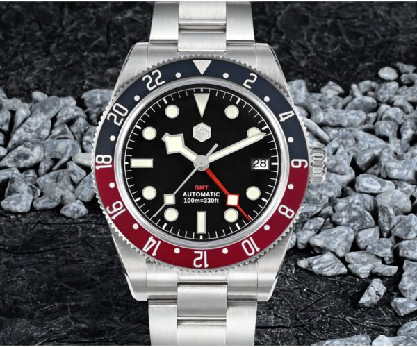New Arrivals San Martin Watches 39mm PEPSI NH34 movement BB GMT Mechanical Watch 100M Water Resistant SN0109-G-GMT