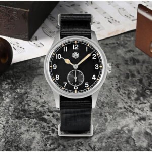 Quartz Watch San Martin 36MM Pilot Style Watch Nylon Strap with Ronda 6004 quartz movement 10Bar SN0105-G-XA