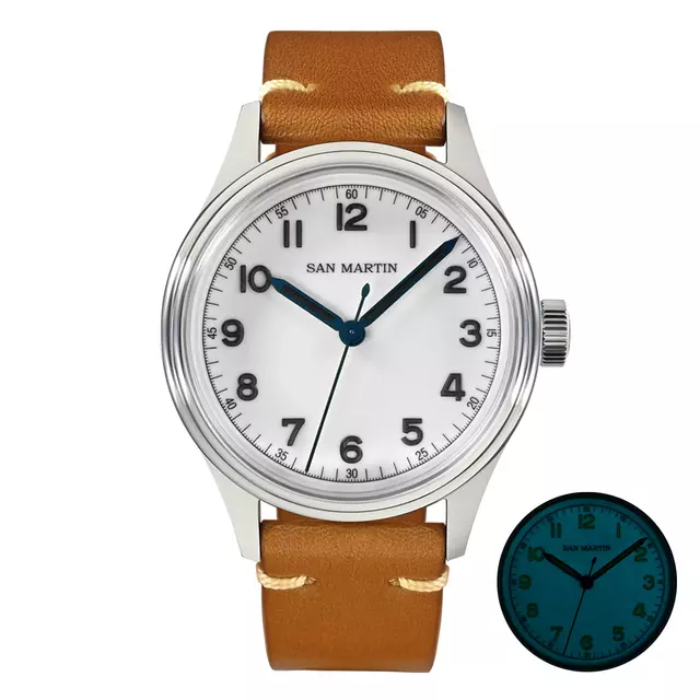 San Martin SN0108G White Luminous Dial