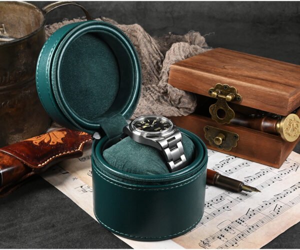 Accessories San Martin Leather High-end Portable Watch Box Small Travel Storage Box Gift Box Display Package Boxes