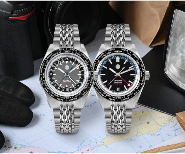 San Martin New Original Design Fashion GMT 39.5mm Men Sports Watch NH34 ...