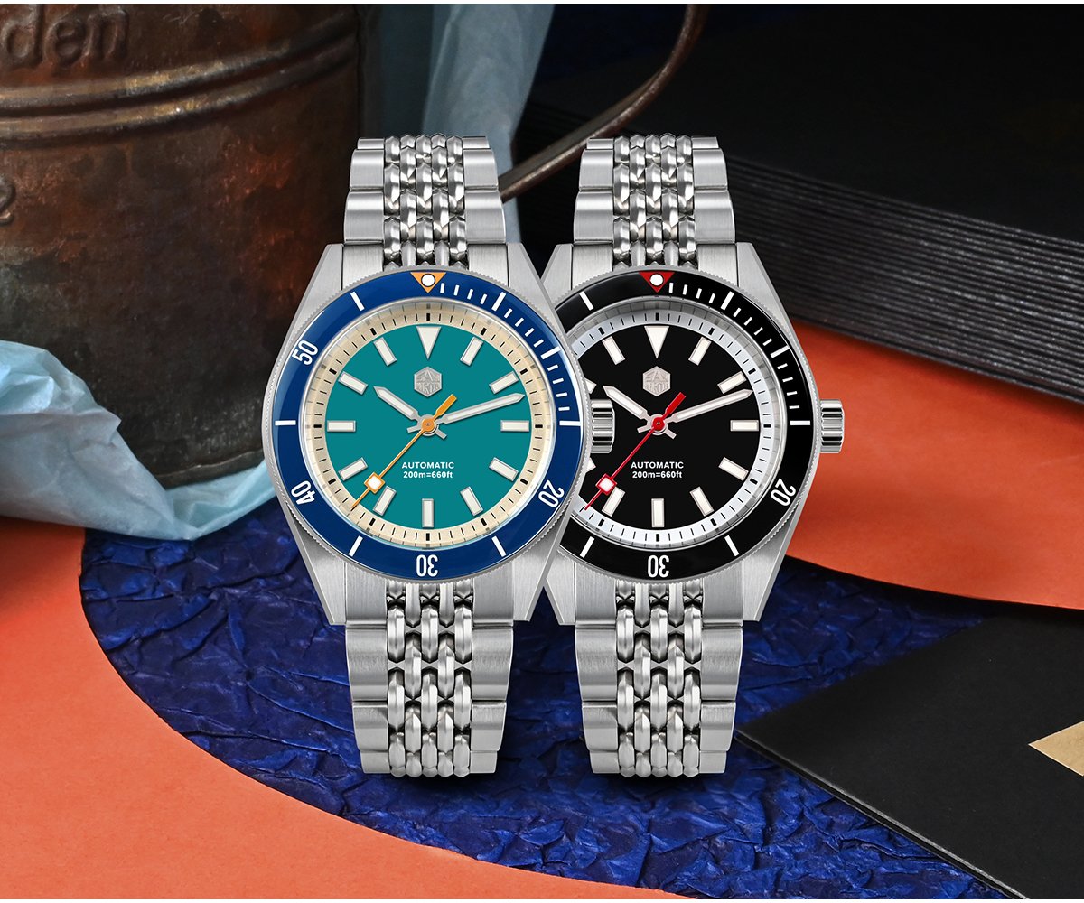 New Arrivals San Martin Watch 39.5mm Diver Watch Fashion Luxury NH35 Automatic Men Mechanical Watches Sapphire Waterproof 200m SN0115-G