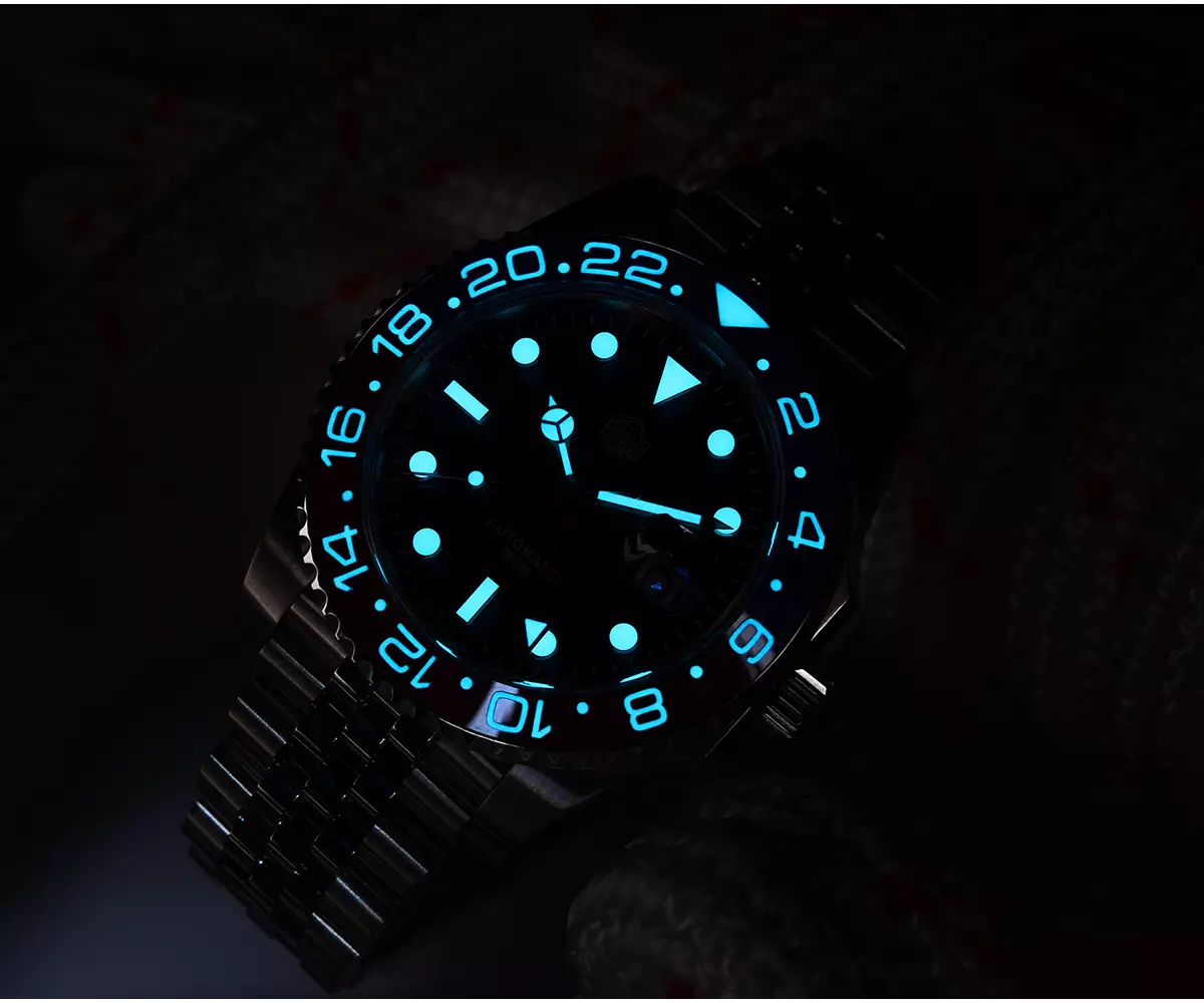 San Martin New Diving Watch GMT Watch SN015-G-C with hidden clasp - San ...