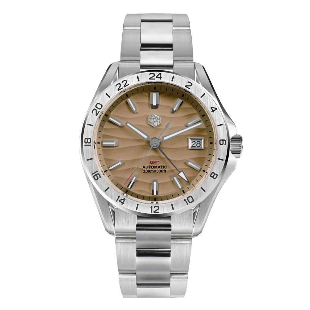 San Martin SN0129-G2-GMT Brown Desert Texture Dial