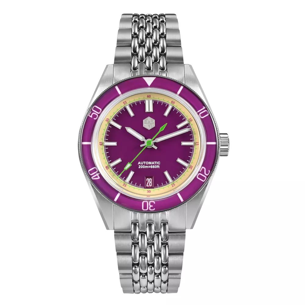 San Martin SN0116-B Purple Dial With Purple Bezel