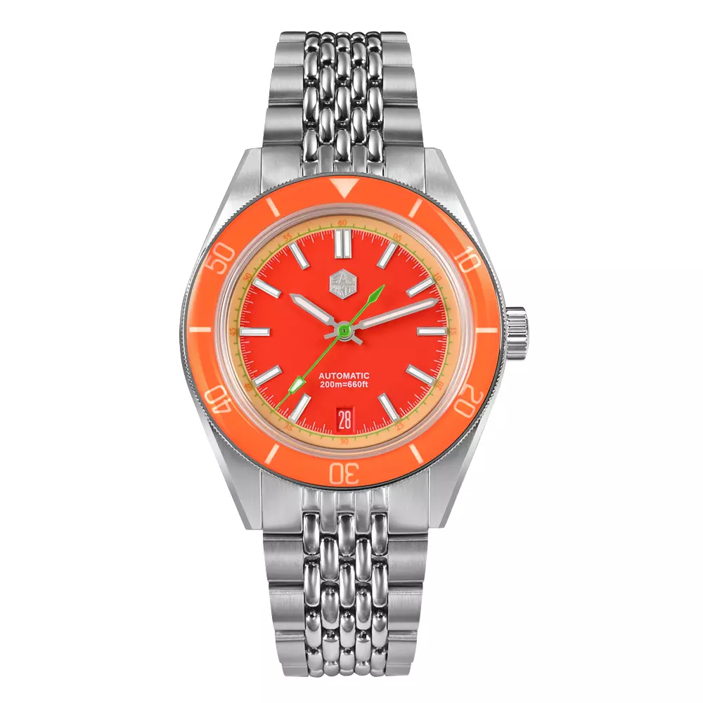 San Martin SN0116-B Red Dial With Orange Bezel