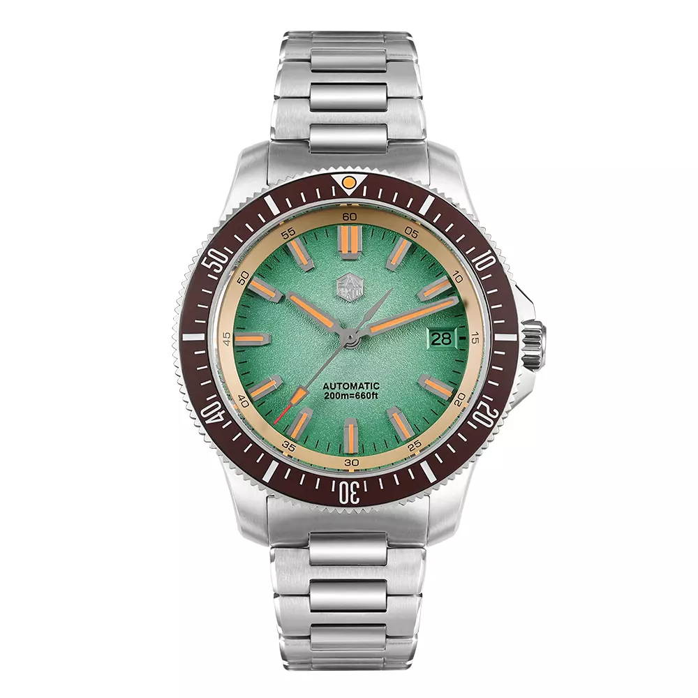 San Martin SN0118-B Green Dial With Brown Bezel Insert