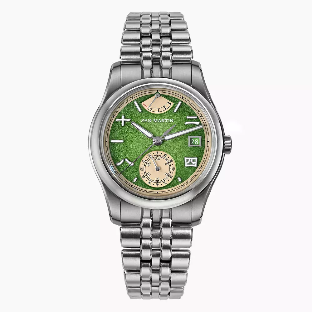 San Martin SN0144-DG Light Green Color Dial