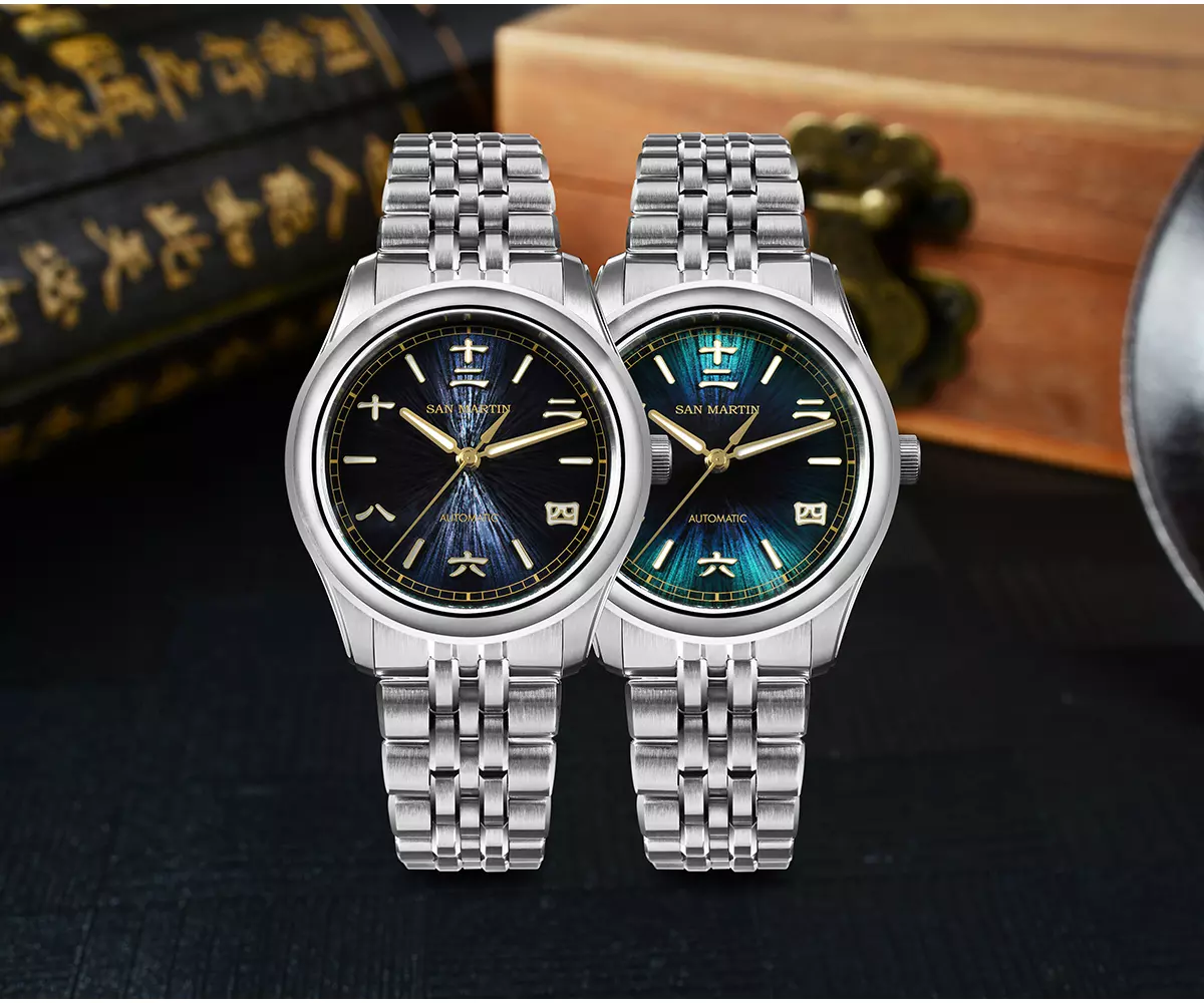 San Martin New 39mm Luxury Men's Business Dress Watch 90S5 Automatic Mechanical Waterproof 100m Luminous SN0144-CG1 New Watch Case