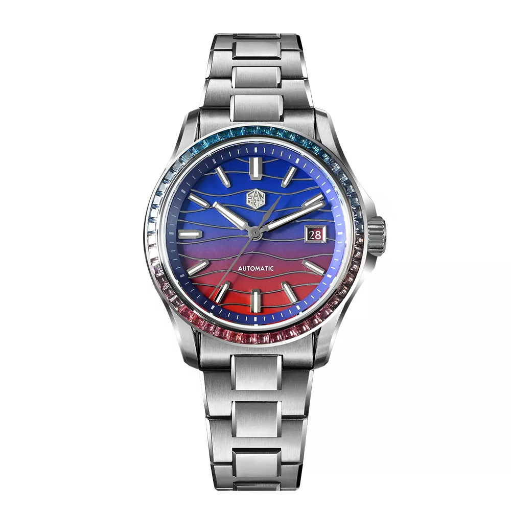 San Martin SN0150-A Blue And Red MOP